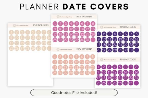 Download Royal Printable Planner Date Covers - Date Collection