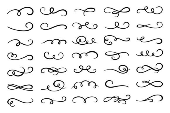 Download Calligraphic Swirl Flourish - Graphic Collection