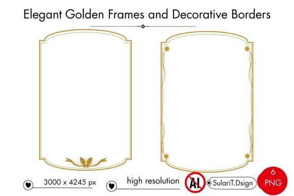 Download Elegant Golden Frames and Vintage Border - Old Collection