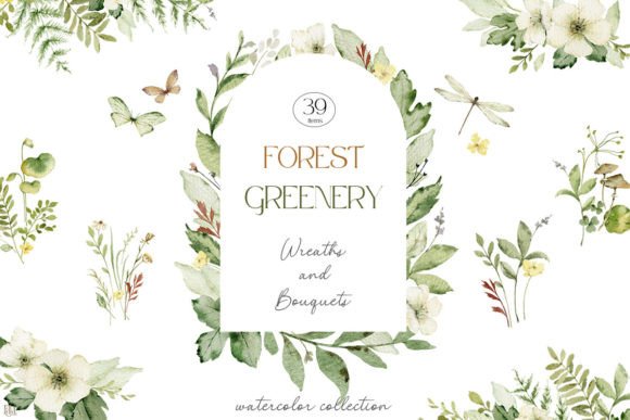 Download Forest Greenery. Wreaths and Bouquets - Premium Resources