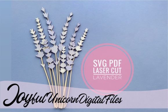 Download Lavender Laser Cut Flower SVG File - Lower Collection