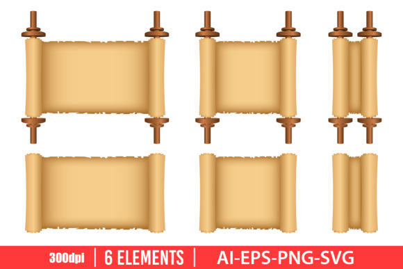Download Papyrus Scroll Clipart Set - Premium Resources