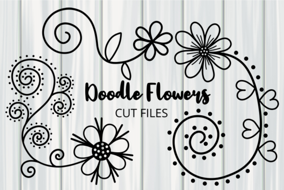 Download Hand Drawn Doodle Daisy Flower Cut Files - Lower Collection